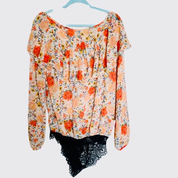 Free People Say It To Me Bodysuit in Ivory Combo - Picture 7 of 7